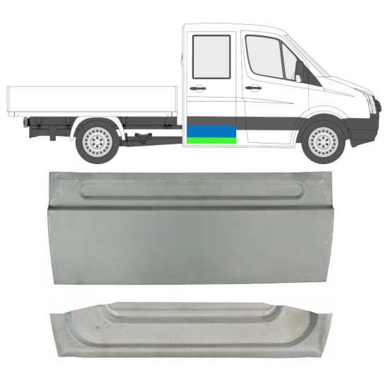 Opravný plech zadných dverí pre Volkswagen Crafter 2005-2017 / Vľavo = Vpravo (symetrické) / Sada 14126