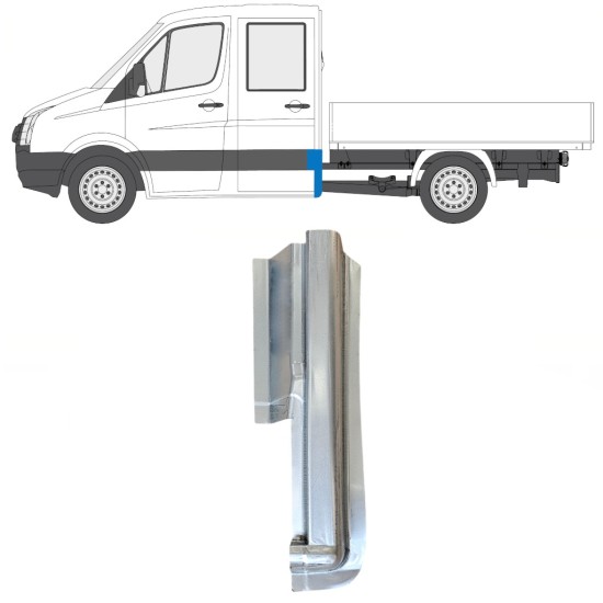 Opravný plech zadného rohu pre Volkswagen Crafter 2005-2017 / Pravá 15509