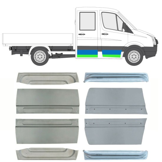 Opravný plech dverí pre Volkswagen Crafter 2005-2017 / Sada 14483