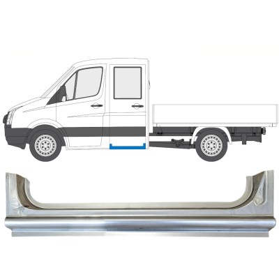 Opravný plech zadného prahu pre Volkswagen Crafter 2005-2017 / Ľavý 15519