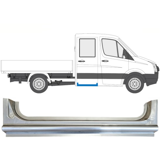 Opravný plech zadného prahu pre Volkswagen Crafter 2005-2017 / Pravá 15518