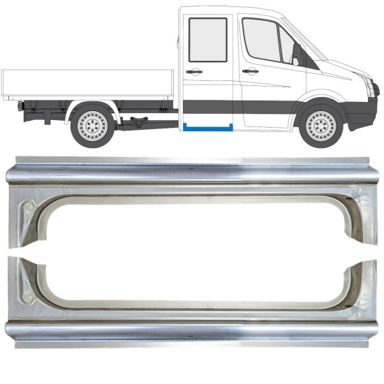 Opravný plech zadného prahu pre Volkswagen Crafter 2005-2017 / Ľavá+Pravá / Sada 15520