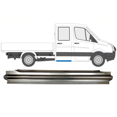 Opravný plech zadného prahu pre Volkswagen Crafter 2005-2017 / Pravá 15514
