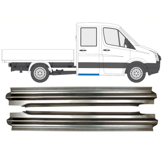 Opravný plech zadného prahu pre Volkswagen Crafter 2005-2017 / Ľavá+Pravá / Sada 15516
