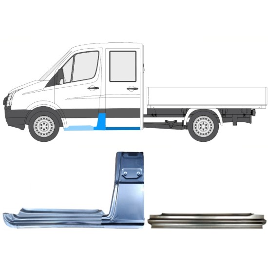Opravný plech sada pre Volkswagen Crafter 2005-2017 / Ľavý / 15528