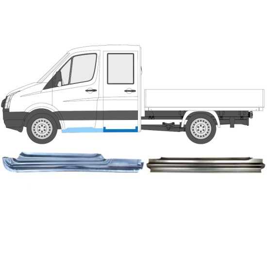 Opravný plech sada pre Volkswagen Crafter 2005-2017 / Ľavý / 15525