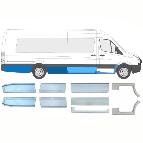 Opravný plech sada pre Volkswagen Crafter 2005-2017 / Ľavá+Pravá / 14495