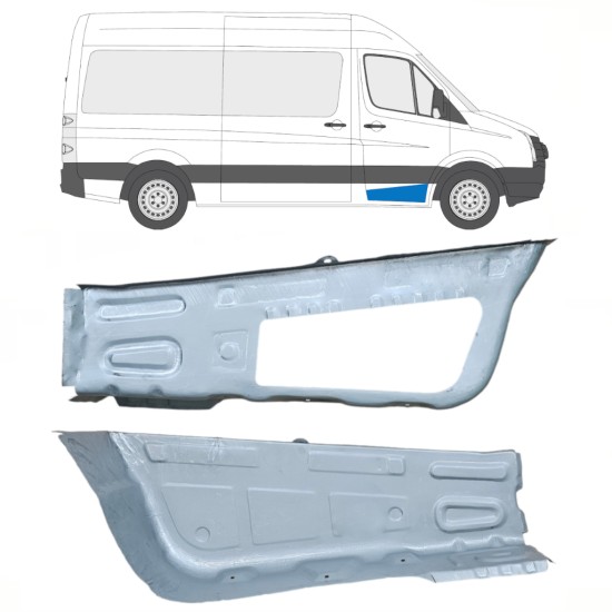 Opravný plech predného schodu pre Volkswagen Crafter 2005-2017 / Ľavá+Pravá / Sada 14104