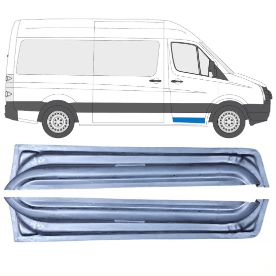 Opravný plech predných dverí vnútorný pre Volkswagen Crafter 2005-2017 / Ľavá+Pravá / Sada 17058