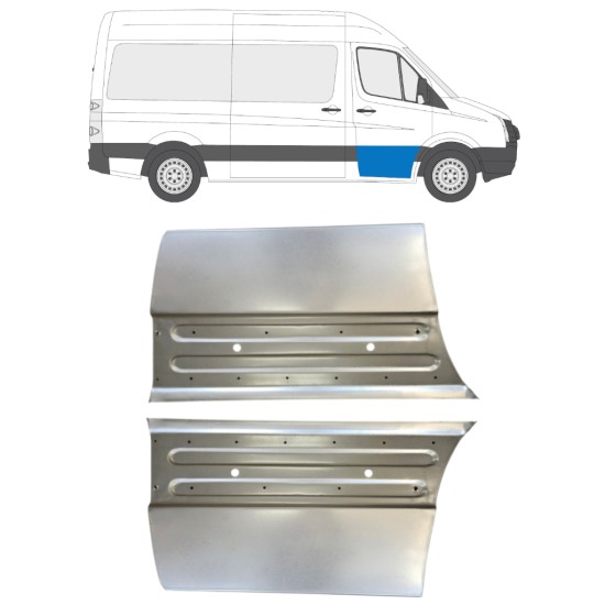 Opravný plech predných dverí pre Volkswagen Crafter 2005-2017 / Ľavá+Pravá / Sada 15496
