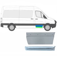Opravný plech predných dverí vnútorný + vonkajší pre Volkswagen Crafter 2005-2017 / Pravá / Sada 14028