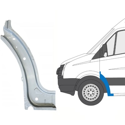 Opravný plech vnútorného predného podbehu pre Volkswagen Crafter 2005-2017 / Ľavý 15499