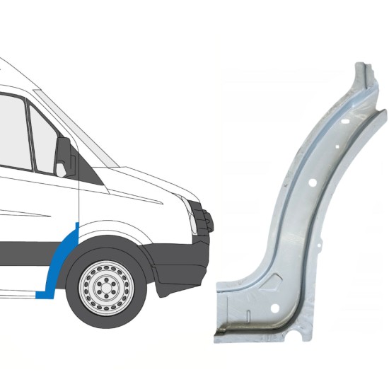 Opravný plech vnútorného predného podbehu pre Volkswagen Crafter 2005-2017 / Pravá 15498