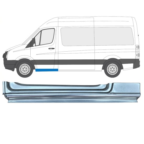 Opravný plech prahu predných dverí pre Volkswagen Crafter 2005-2017 / Ľavý 17272