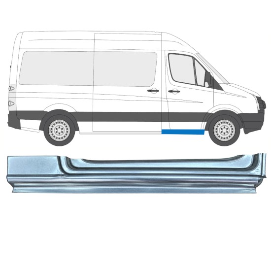 Opravný plech prahu predných dverí pre Volkswagen Crafter 2005-2017 / Pravá 17271