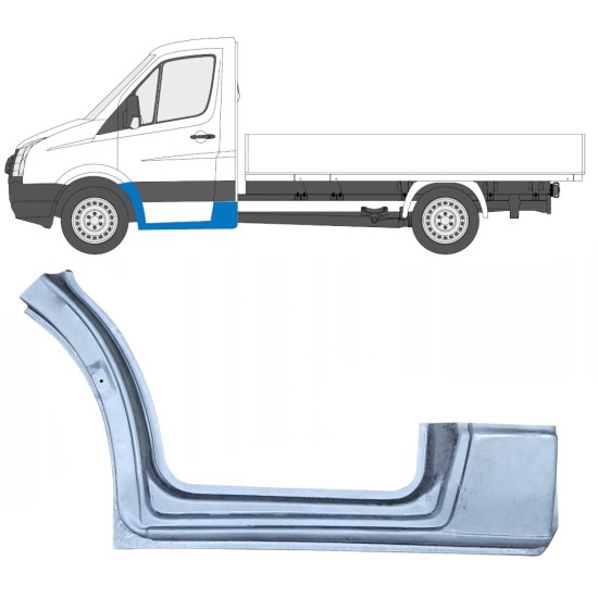 Opravný plech predného blatníka s časťou prahu pre Volkswagen Crafter 2005-2017 / Ľavý 13839
