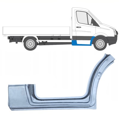 Opravný plech predného blatníka s časťou prahu pre Volkswagen Crafter 2005-2017 / Pravá 13838