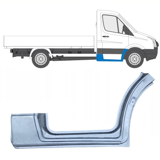 Opravný plech predného blatníka s časťou prahu pre Volkswagen Crafter 2005-2017 / Pravá 13838