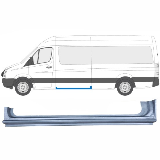 Opravný plech prahu posuvných dverí pre Volkswagen Crafter 2005-2017 / Ľavý 13432