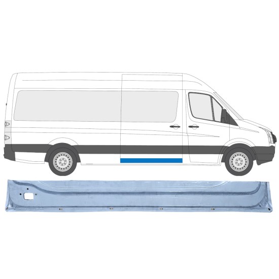 Opravný plech posuvných dverí vnútorný pre Volkswagen Crafter 2005-2017 / Pravá 13992