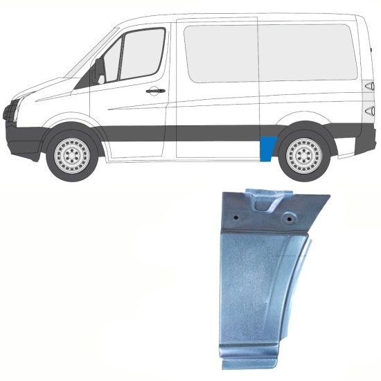Lem zadného blatníka pre Volkswagen Crafter 2005-2017 / Ľavý 13940