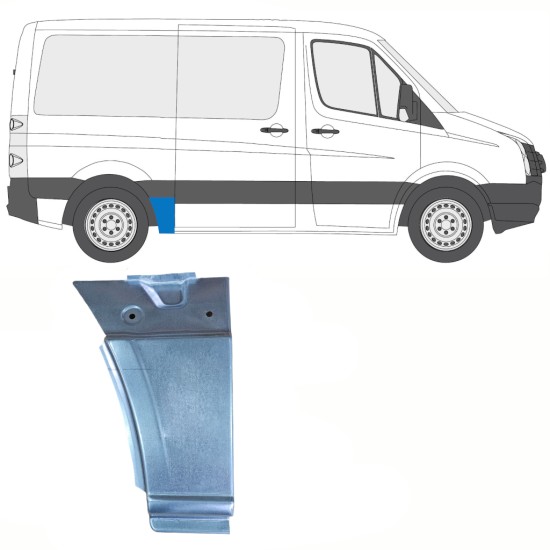 Lem zadného blatníka pre Volkswagen Crafter 2005-2017 / Pravá 13939