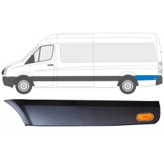 Bočná lišta zadného blatníka za kolesom s lampou pre Volkswagen Crafter 2005-2017 / Ľavý / Sada 13996