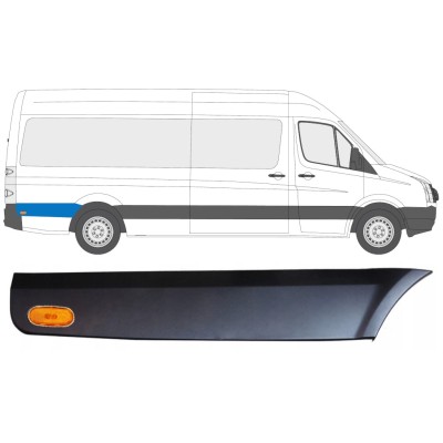 Bočná lišta zadného blatníka za kolesom s lampou pre Volkswagen Crafter 2005-2017 / Pravá / Sada 13995