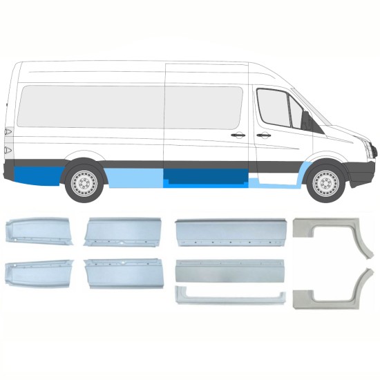 Opravný plech sada pre Volkswagen Crafter 2005-2017 / Ľavá+Pravá / 14236