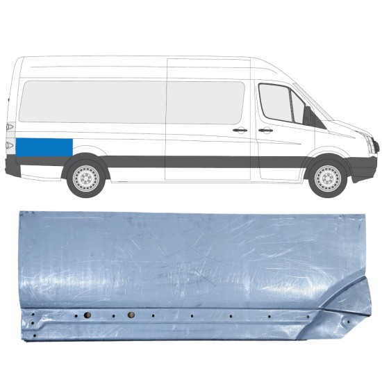 Opravný plech zadného blatníka zadná časť pre Volkswagen Crafter 2005-2017 / Pravá 13894