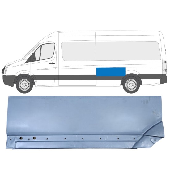 Lem zadného blatníka pre Volkswagen Crafter 2005-2017 / Ľavý 13896