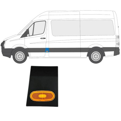 Bočná lišta predného stĺpika so svetlom pre Volkswagen Crafter 2005-2017 / Ľavý / Sada 14148