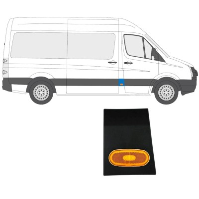 Bočná lišta predného stĺpika so svetlom pre Volkswagen Crafter 2005-2017 / Pravá / Sada 14147