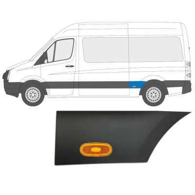 Bočná lišta zadného blatníka so svetlom pre Volkswagen Crafter 2005-2017 / Ľavý / Sada 14089