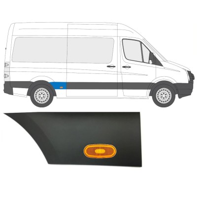 Bočná lišta zadného blatníka so svetlom pre Volkswagen Crafter 2005-2017 / Pravá / Sada 14088