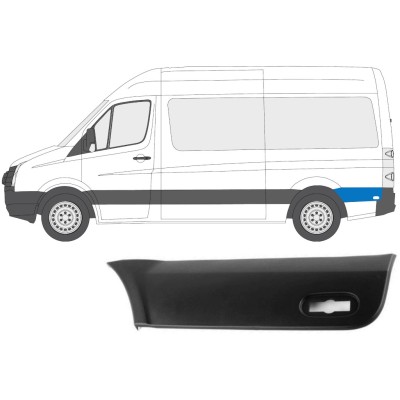 Bočná lišta zadného blatníka za kolesom pre Volkswagen Crafter 2005-2017 / Ľavý 13690