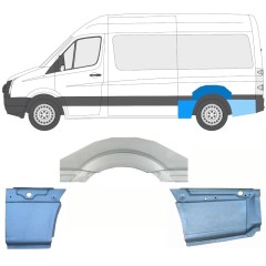 Lem zadného blatníka pre Volkswagen Crafter 2005-2017 / Ľavý / Sada 13942