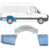 Lem zadného blatníka pre Volkswagen Crafter 2005-2017 / Pravá / Sada 13941