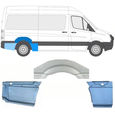 Lem zadného blatníka pre Volkswagen Crafter 2005-2017 / Pravá / Sada 13941