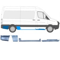 Opravný plech sada pre Volkswagen Crafter 2005-2017 / Pravá / 14502