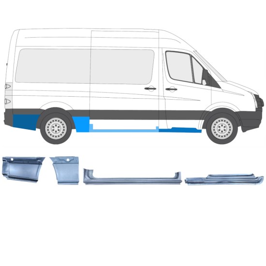 Opravný plech sada pre Volkswagen Crafter 2005-2017 / Pravá / 14502
