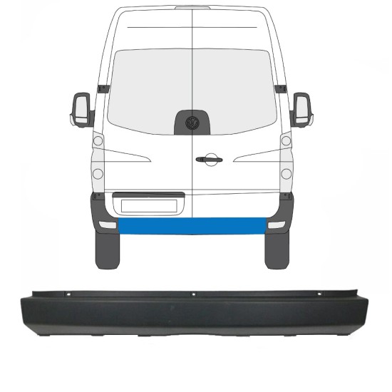 Zadný nárazník pre Volkswagen Crafter 2005-2017 15550