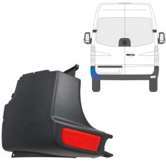 Roh zadného nárazníka s odrazkou pre Volkswagen Crafter 2005-2017 / Ľavý / Sada 15552
