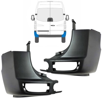 Zadný roh nárazníka pre Volkswagen Crafter 2005-2017 / Ľavá+Pravá / Sada 15549