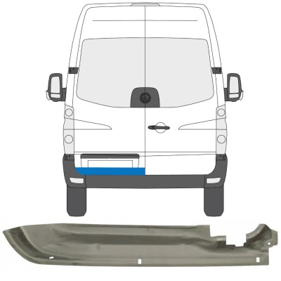 Opravný plech zadných dverí pre Volkswagen Crafter 2005-2017 / Ľavý 13438