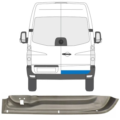 Opravný plech zadných dverí pre Volkswagen Crafter 2005-2017 / Pravá 13439