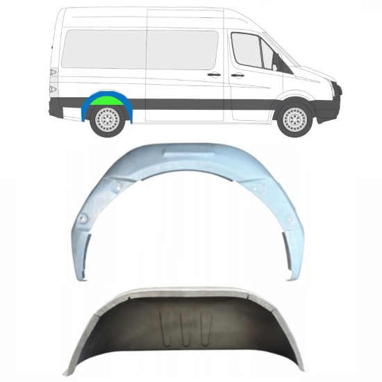 Vnútorná oprava zadného blatníka pre Volkswagen Crafter 2005-2017 / Pravá / Sada 14321