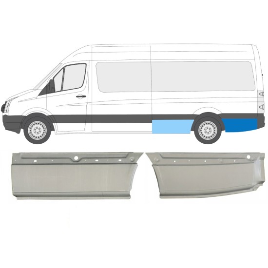 Lem zadného blatníka pre Volkswagen Crafter 2005-2017 / Ľavý / Sada 14127