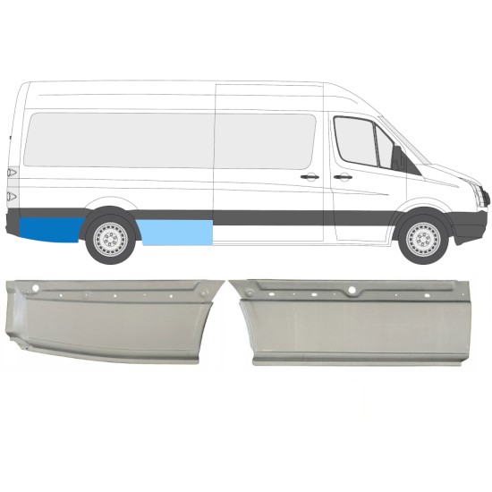 Lem zadného blatníka pre Volkswagen Crafter 2005-2017 / Pravá / Sada 14128