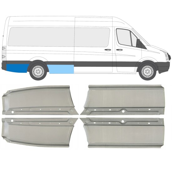 Lem zadného blatníka pre Volkswagen Crafter 2005-2017 / Sada 14486